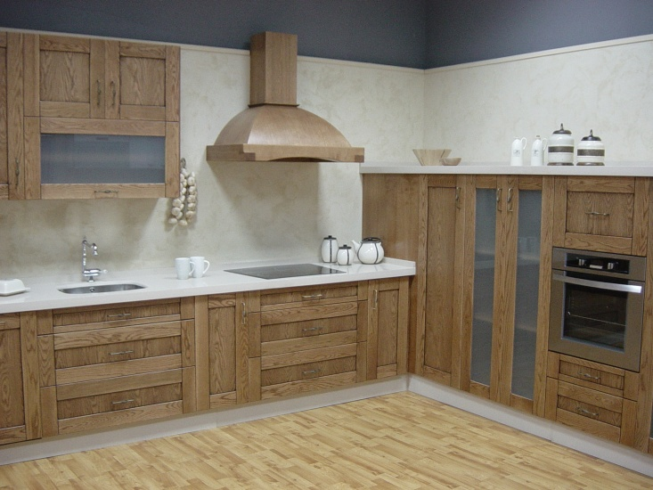 Cocina rústica en madera maciza