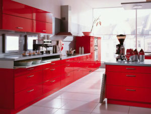 cocina-roja-300x227 Elige los colores adecuados para tu cocina