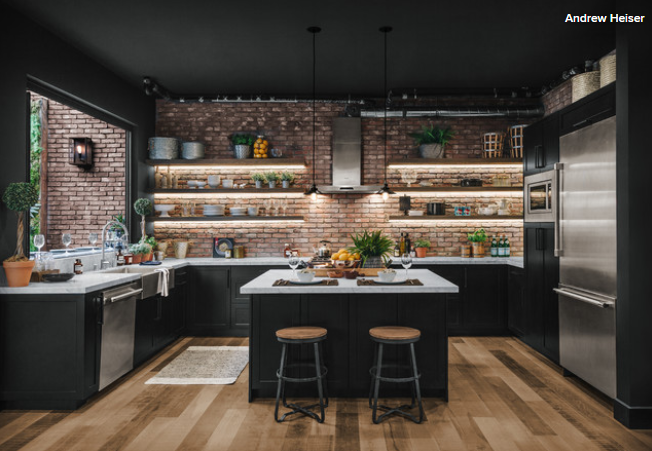 Andrew-Heiser Diseños de cocinas de color negro